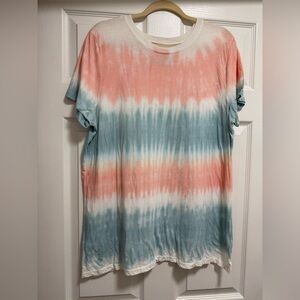 Torrid Classic Fit Tee in Soft Pink and White Size 1